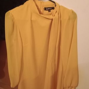 Mustard yellow blousette dress vintage look new age fashion brand-new with tag